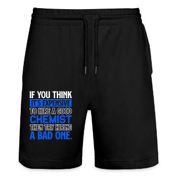 Chemist I Am A Good Chemist - Stanley/Stella Trainer Unisex Organic Jogging Shorts - black - Front - Nik (191cm) & Marisol (170cm)