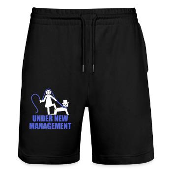 Bachelor party rumbling bachelor party - Stanley/Stella Trainer Unisex Organic Jogging Shorts - black - Front - Nik (191cm) & Marisol (170cm)