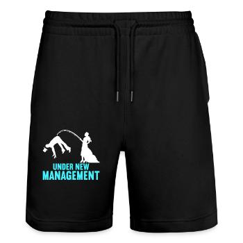 Bachelor party rumbling bachelor party - Stanley/Stella Trainer Unisex Organic Jogging Shorts - black - Front - Nik (191cm) & Marisol (170cm)