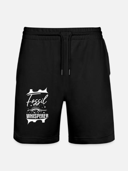 Dinosaur Fossil whisperer Digger Paleontologist - Stanley/Stella Trainer Unisex Organic Jogging Shorts - black