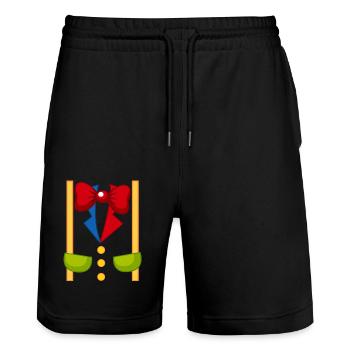 Clown Kostüm Halloween Liebhaber Lustig Schreck - Stanley/Stella Unisex Bio Joggingshorts Trainer  - Schwarz - Vorne - Nik (191cm) & Marisol (170cm)