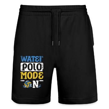 Sports Water Polo mode on - Stanley/Stella Unisex Bio Joggingshorts Trainer  - Schwarz - Vorne - Nik (191cm) & Marisol (170cm)