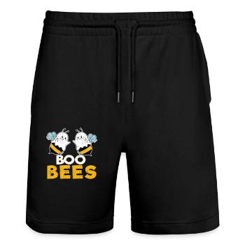 Boo Bees Drôle de couple Halloween Party Bee - Short de jogging bio TRAINER Stanley/Stella unisexe - noir - Devant - Nik (191cm) & Marisol (170cm)