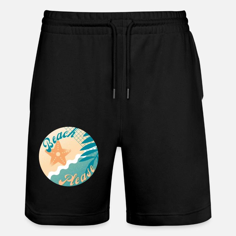 Strand bitte - Stanley/Stella Unisex Bio Joggingshorts Trainer - Schwarz