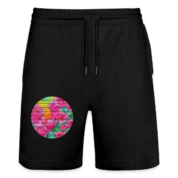 Gardener Garden Home Gardener Gardening Gardening Gardening - Stanley/Stella Trainer Unisex Organic Jogging Shorts - black - Front - Nik (191cm) & Marisol (170cm)