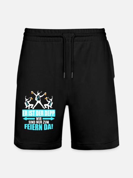 Junggesellenabschied Poltern Polterabend JGA - Stanley/Stella Unisex Bio Joggingshorts Trainer - Schwarz