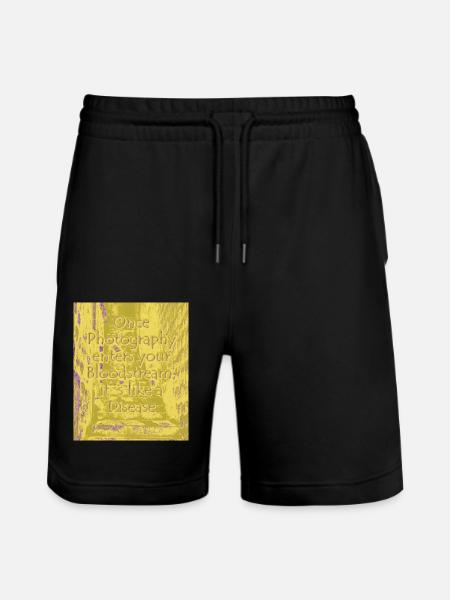 phtotography disease olive - Stanley/Stella Trainer Unisex Organic Jogging Shorts - black