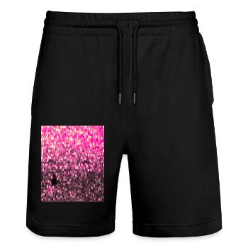 Cube Sunset 2 3 - Stanley/Stella Trainer Unisex Organic Jogging Shorts - black - Front - Nik (191cm) & Marisol (170cm)