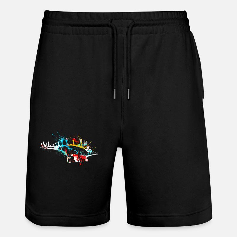 Splash art Dinosaur Stegosaurus - Short de jogging bio TRAINER Stanley/Stella unisexe - noir