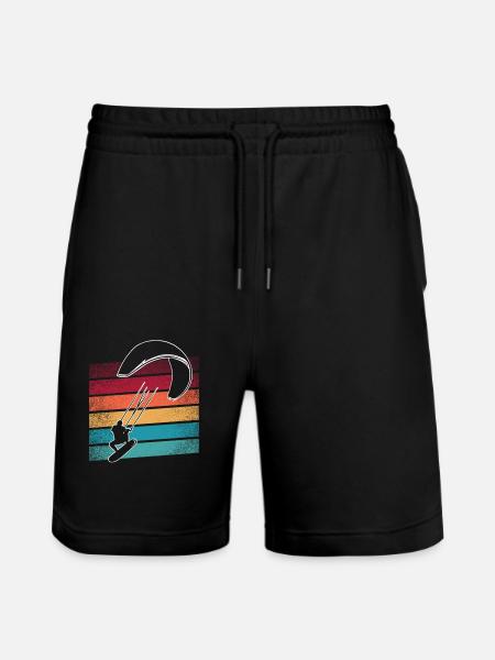 Kitesurfer Kiteboard Kitesurfing Kitesurf - Ekologiczne spodenki dresowe typu unisex Stanley/Stella Trainer  - czarny