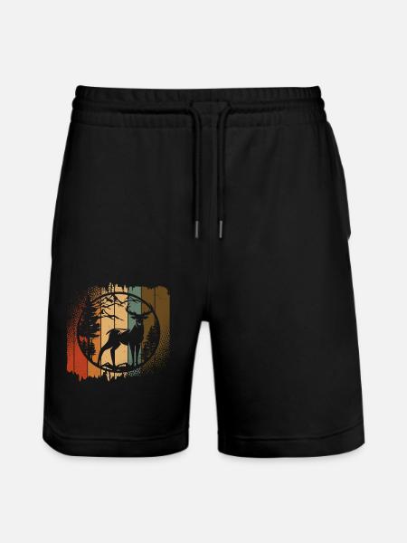 Deer Mountains Wilderness - Stanley/Stella Trainer Unisex Organic Jogging Shorts - black