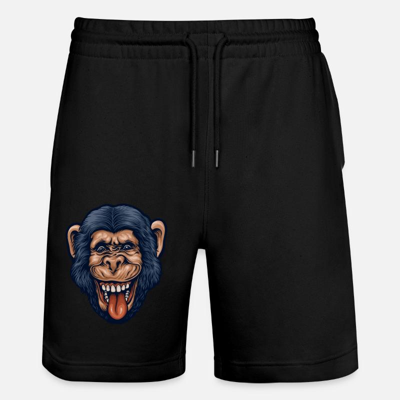 Tête de chimpanzé - Short de jogging bio TRAINER Stanley/Stella unisexe - noir
