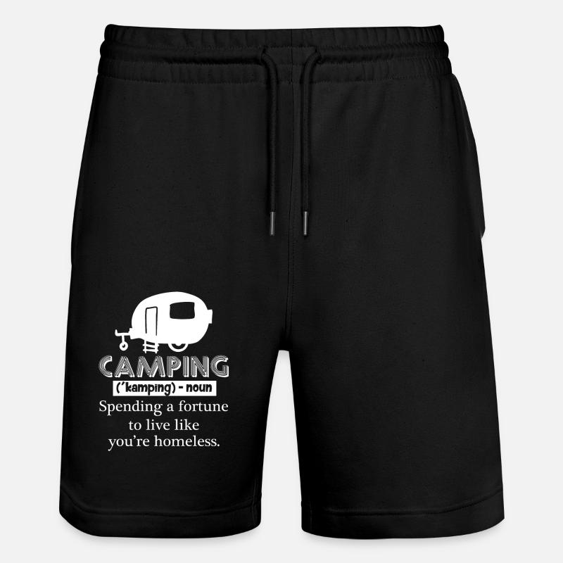 Camping Camping Definition - Stanley/Stella Trainer Unisex Organic Jogging Shorts - black