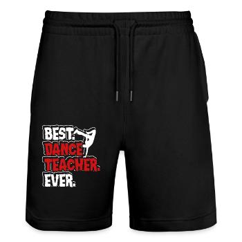 Breakdance Best Breakdance Teacher Ever - Stanley/Stella Trainer Unisex Organic Jogging Shorts - black - Front - Nik (191cm) & Marisol (170cm)