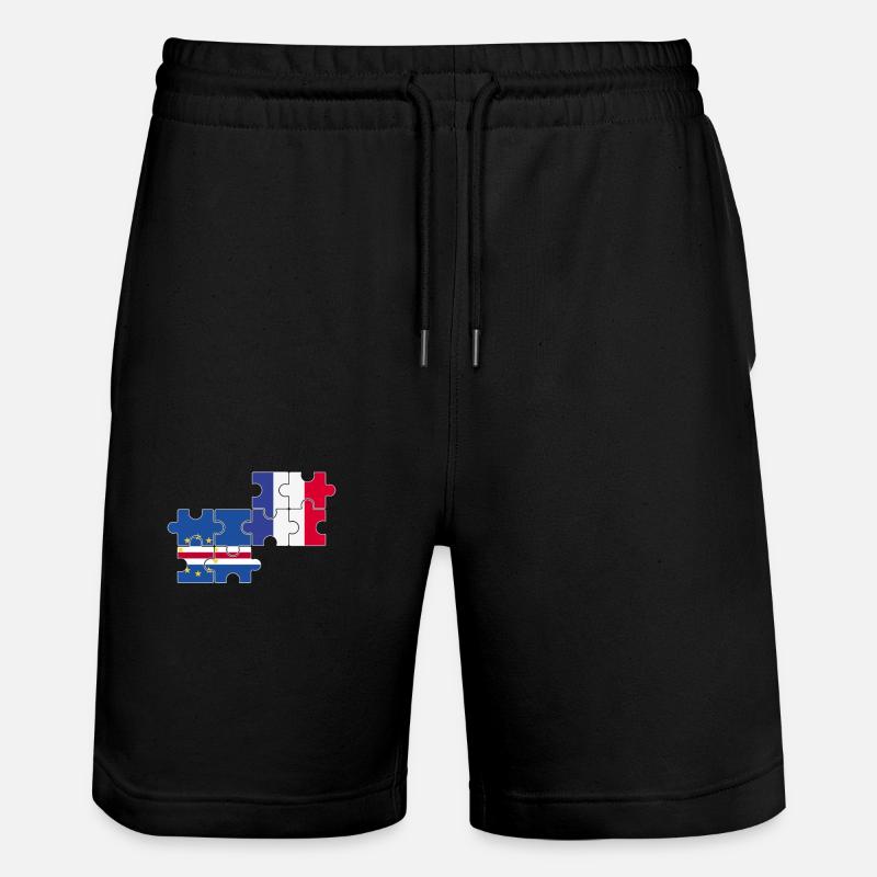 Cap-Vert France Drapeau Cap-Vert français - Short de jogging bio TRAINER Stanley/Stella unisexe - noir