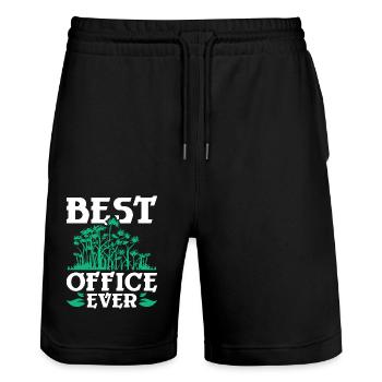 Horticulturist Botanist Garden best office - Stanley/Stella Unisex Bio Joggingshorts Trainer  - Schwarz - Vorne - Nik (191cm) & Marisol (170cm)