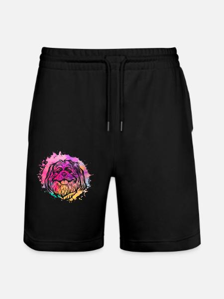 Shih Tzu - Stanley/Stella Trainer Unisex Organic Jogging Shorts - black