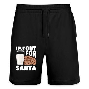 I have a merry Christmas for Santa Claus - Stanley/Stella Trainer Unisex Organic Jogging Shorts - black - Front - Nik (191cm) & Marisol (170cm)