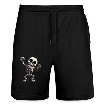 Design d’Halloween effrayant pour la prochaine fête - Short de jogging bio TRAINER Stanley/Stella unisexe - noir - Devant - Nik (191cm) & Marisol (170cm)