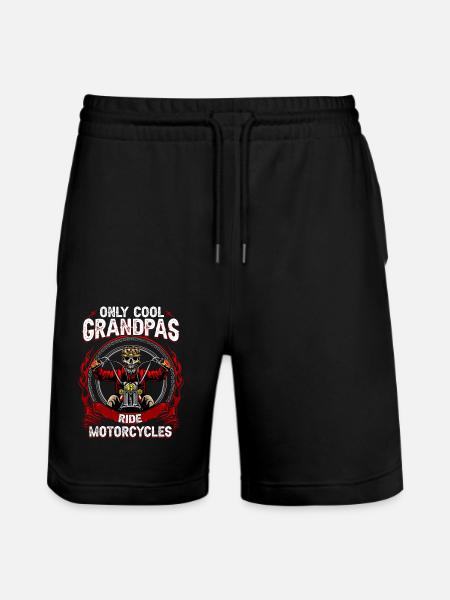 Cool Opa Biker - Stanley/Stella Unisex Bio Joggingshorts Trainer  - Schwarz