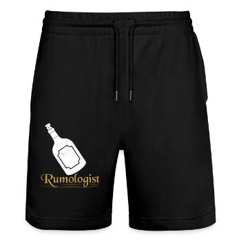 Rumologist Rum Caribbean Alcohol - Stanley/Stella Unisex Bio Joggingshorts Trainer  - Schwarz - Vorne - Nik (191cm) & Marisol (170cm)