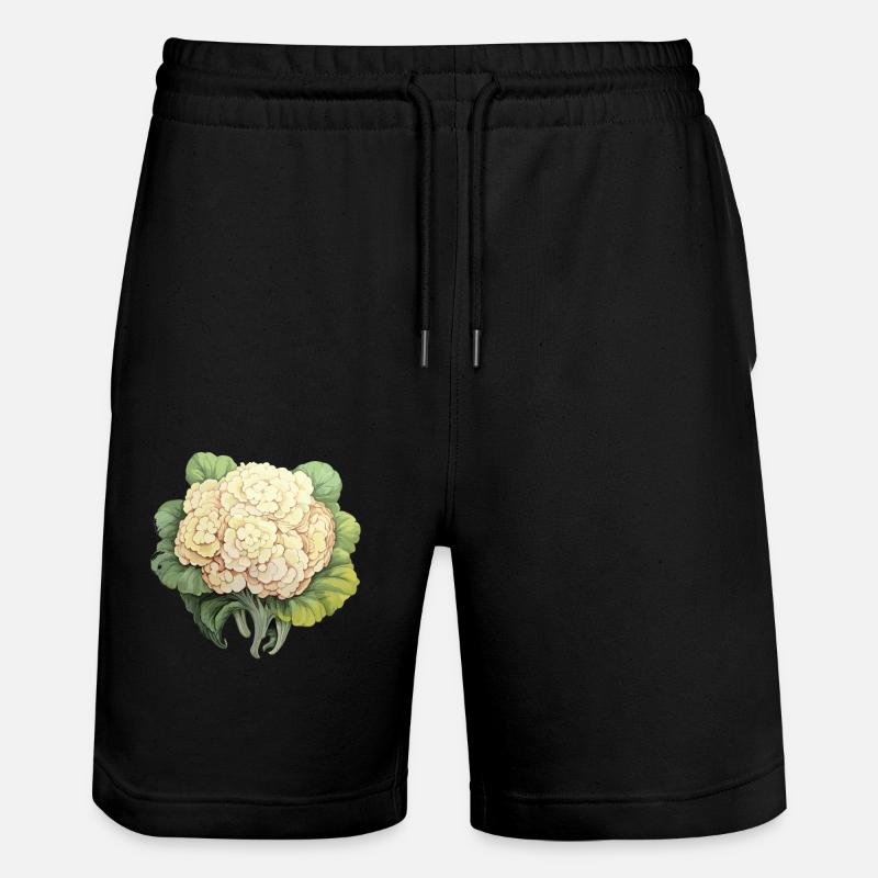 Blumenkohl Gemüse - Stanley/Stella Unisex Bio Joggingshorts Trainer  - Schwarz
