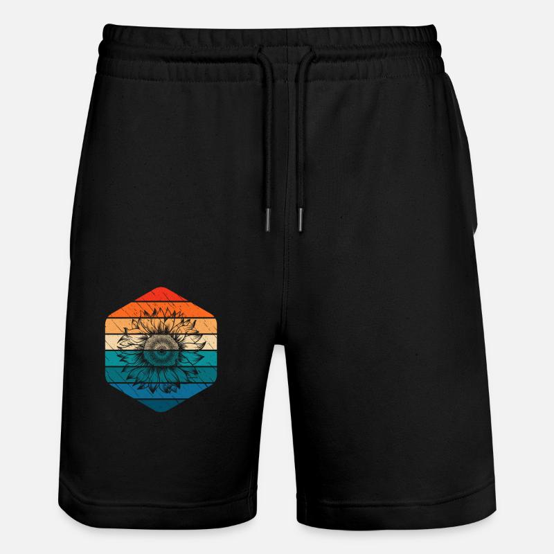 Cadeau rétro de tournesol - Short de jogging bio TRAINER Stanley/Stella unisexe - noir