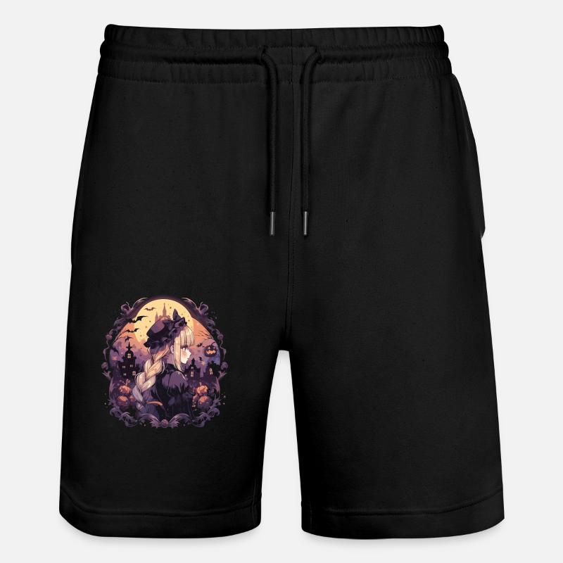 Hexe Helloween Hexen Outfit Hexen - Stanley/Stella Unisex Bio Joggingshorts Trainer - Schwarz