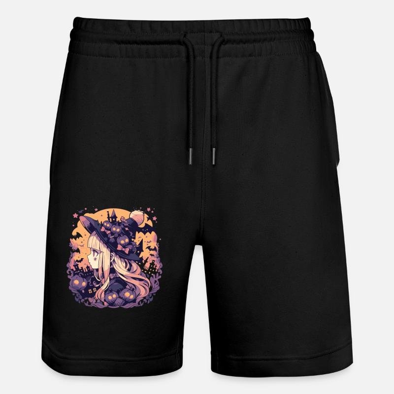 Hexe Helloween Hexen Outfit Hexen - Stanley/Stella Unisex Bio Joggingshorts Trainer  - Schwarz