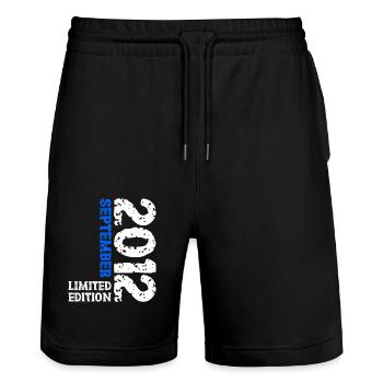 2012 Septembre Edition Limitée 11ème Anniversaire Décoration - Short de jogging bio TRAINER Stanley/Stella unisexe - noir - Devant - Nik (191cm) & Marisol (170cm)