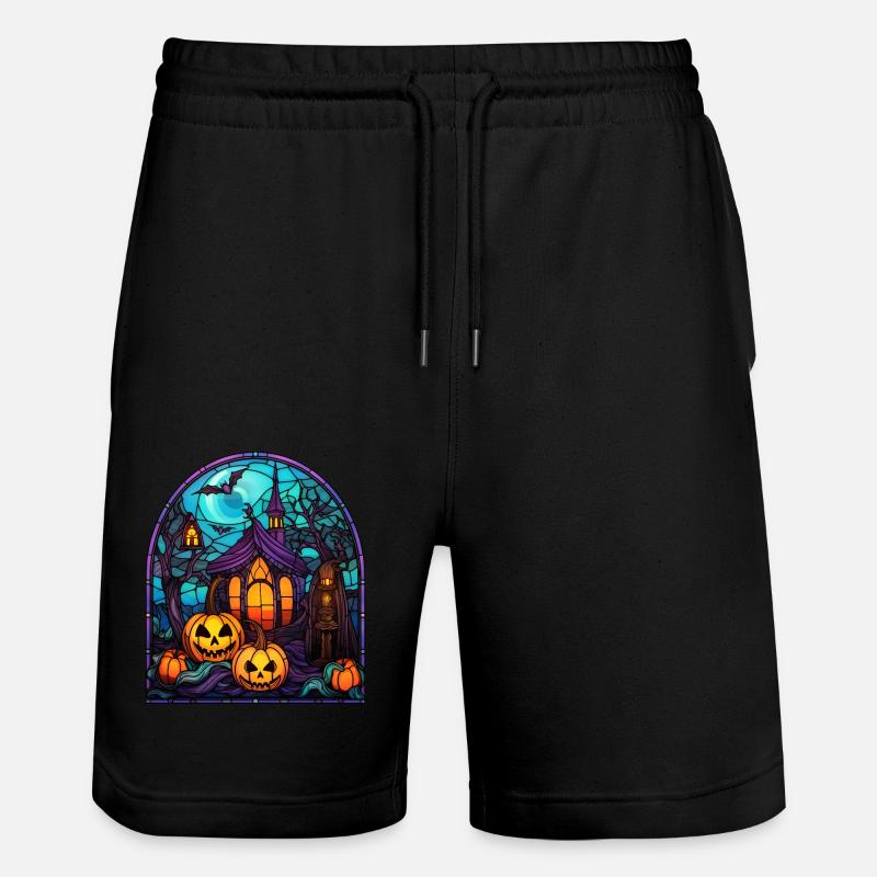 Vitrail d’Halloween - Short de jogging bio TRAINER Stanley/Stella unisexe - noir