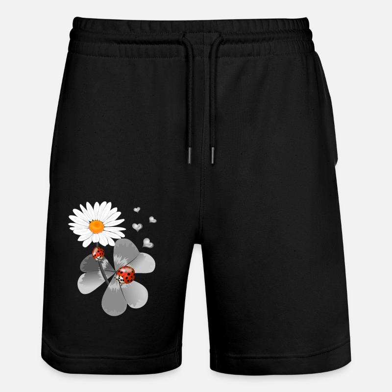 Trèfle avec coccinelle - Short de jogging bio TRAINER Stanley/Stella unisexe - noir