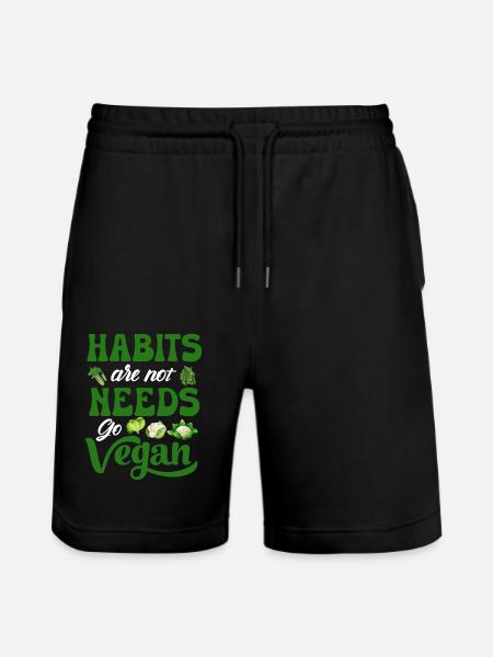 Véganisme végétalien - Short de jogging bio TRAINER Stanley/Stella unisexe - noir