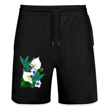 De Hummingbird à Callas - Short de jogging bio TRAINER Stanley/Stella unisexe - noir - Devant - Nik (191cm) & Marisol (170cm)