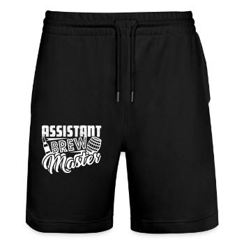 Beer Brewing Beer Brewing Assistant Brew Master - Stanley/Stella Trainer Unisex Organic Jogging Shorts - black - Front - Nik (191cm) & Marisol (170cm)