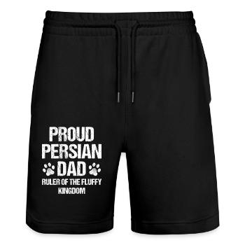 Chat persan Chat Amoureux Propriétaire de chat Persan Longhair C - Short de jogging bio TRAINER Stanley/Stella unisexe - noir - Devant - Nik (191cm) & Marisol (170cm)