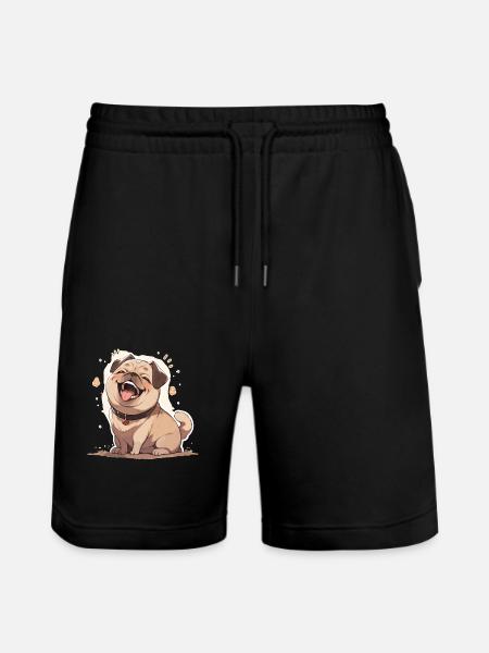Pug Pug Dog Pug Gifts Pug Lovers - Stanley/Stella Trainer Unisex Organic Jogging Shorts - black
