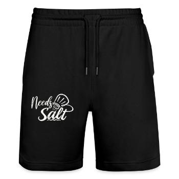 Besoin de sel Drôle Chef cuisinier Culinaire - Short de jogging bio TRAINER Stanley/Stella unisexe - noir - Devant - Nik (191cm) & Marisol (170cm)
