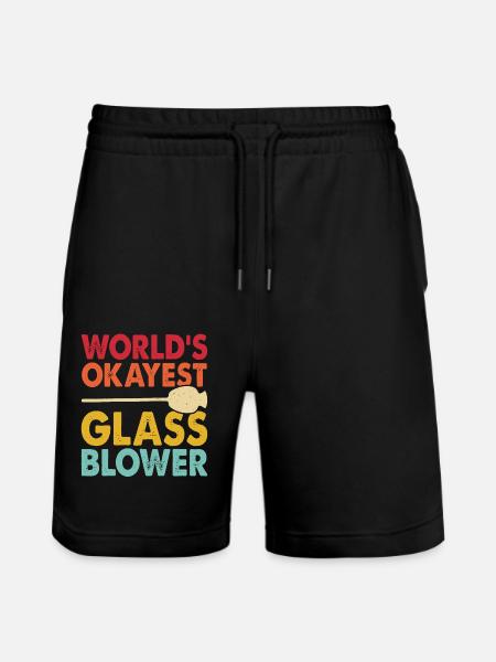 Glassblower - Stanley/Stella Trainer Unisex Organic Jogging Shorts - black
