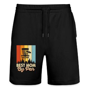 Discgolf Disc Golf - Stanley/Stella Trainer Unisex Organic Jogging Shorts - black - Front - Nik (191cm) & Marisol (170cm)