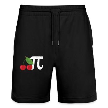 Kirsche Happy Pi Day Math Science Stem Teacher - Stanley/Stella Unisex Bio Joggingshorts Trainer  - Schwarz - Vorne - Nik (191cm) & Marisol (170cm)