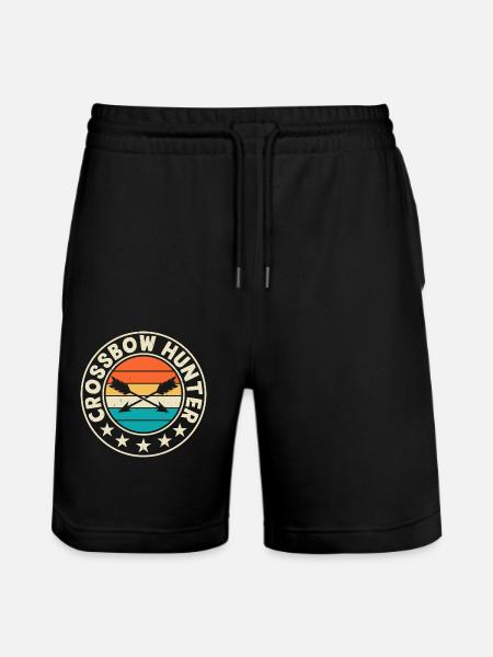 Crossbow Hunter - Stanley/Stella Trainer Unisex Organic Jogging Shorts - black