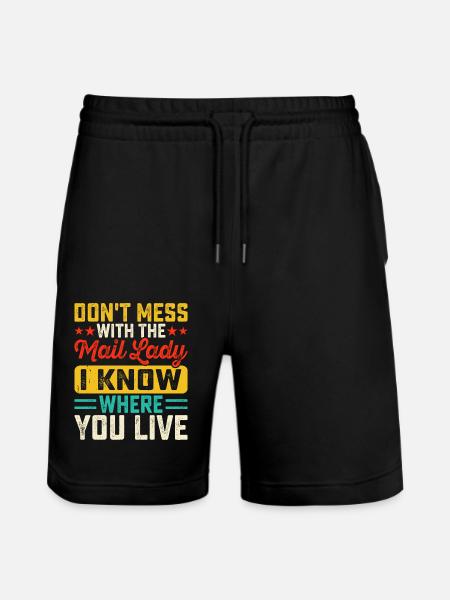 Postman Postman - Stanley/Stella Trainer Unisex Organic Jogging Shorts - black