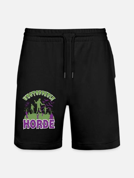 "Unstoppable Horde", Halloween Zombie Horde - Pantaloncini da jogger ecologici unisex Trainer di Stanley/Stella - nero