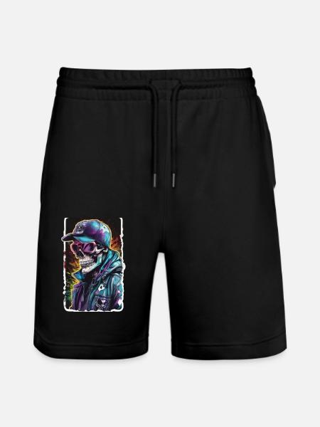 Skull Sunglasses Skulls Skull Skulls Skulls - Stanley/Stella Trainer Unisex Organic Jogging Shorts - black