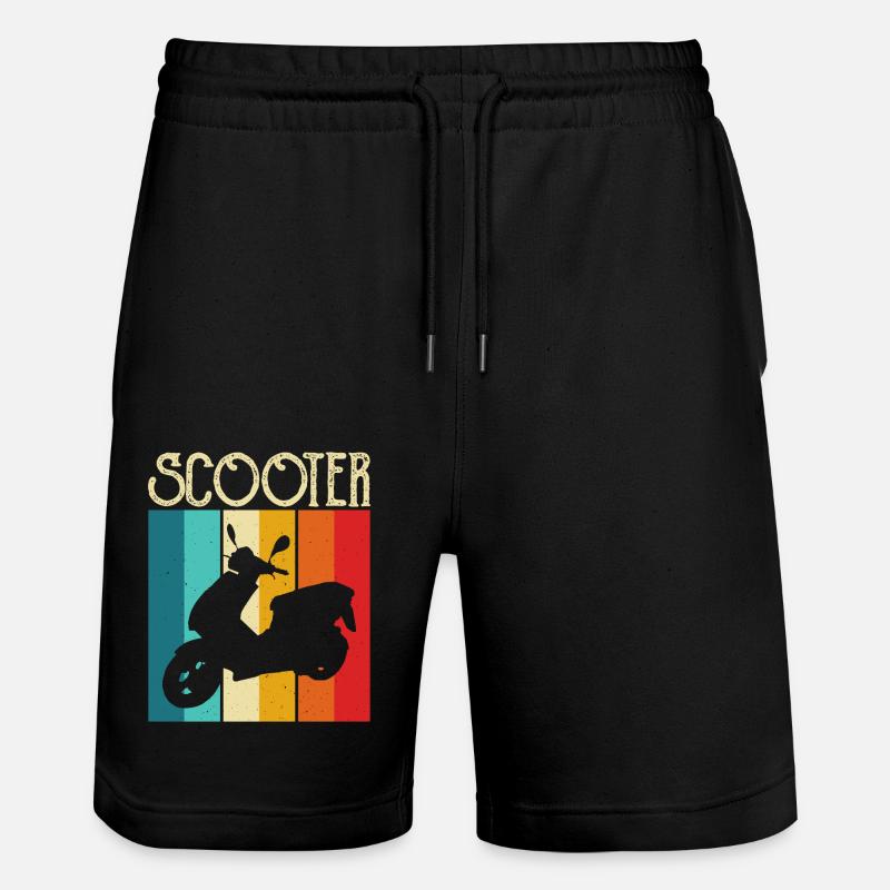 Roller Rollerfahrer Motorroller - Stanley/Stella Unisex Bio Joggingshorts Trainer - Schwarz