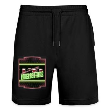 GolfDécor Idée cadeau GolfJersey Bday Cutegolf - Short de jogging bio TRAINER Stanley/Stella unisexe - noir - Devant - Nik (191cm) & Marisol (170cm)