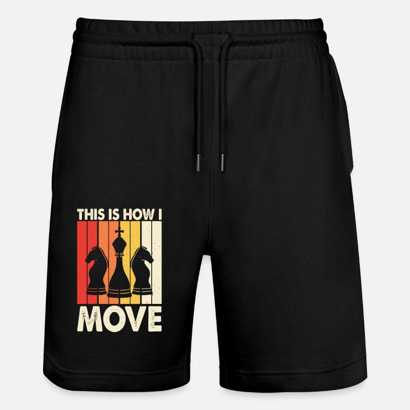 Schach - Stanley/Stella Unisex Bio Joggingshorts Trainer  - Schwarz