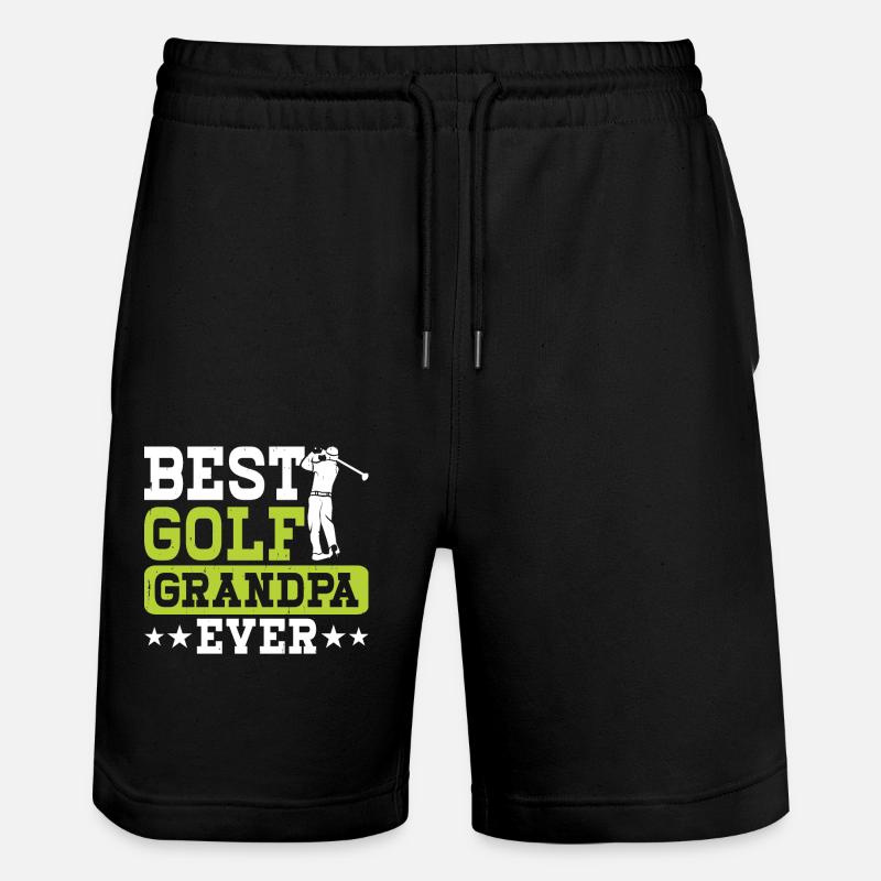 Golf Golfer Opa - Stanley/Stella Unisex Bio Joggingshorts Trainer  - Schwarz