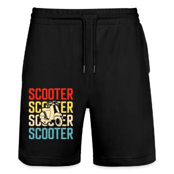 Scooter Scooter Rider Scooter - Short de jogging bio TRAINER Stanley/Stella unisexe - noir - Devant - Nik (191cm) & Marisol (170cm)
